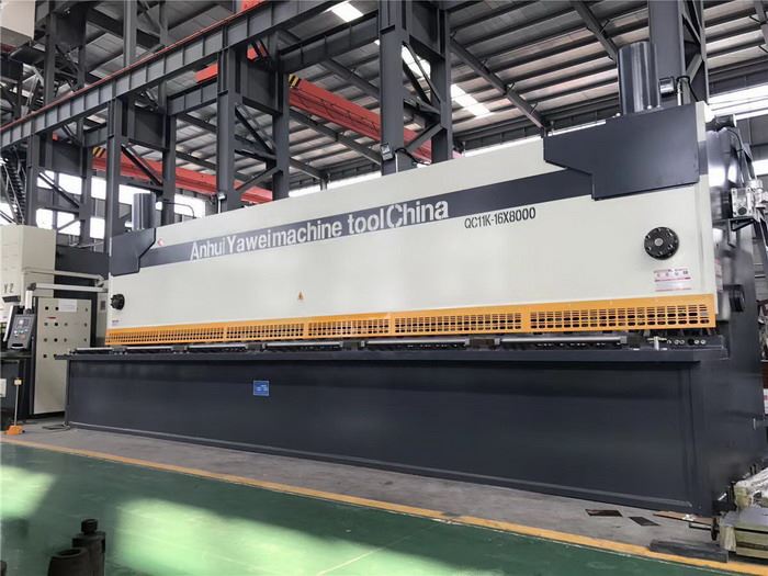 AHYW Yawei 16mm 8m Large sheet metal guillotine shears ESA S625 Italy made guillotine 3 axis
